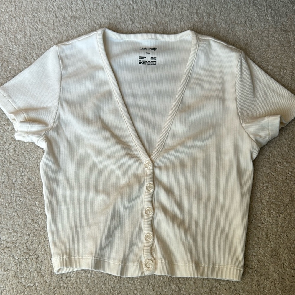 Little Puffy crop shirt